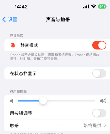 嘉兴苹果15Pro维修网点分享iPhone15Pro系列机型中隐藏静音图标 